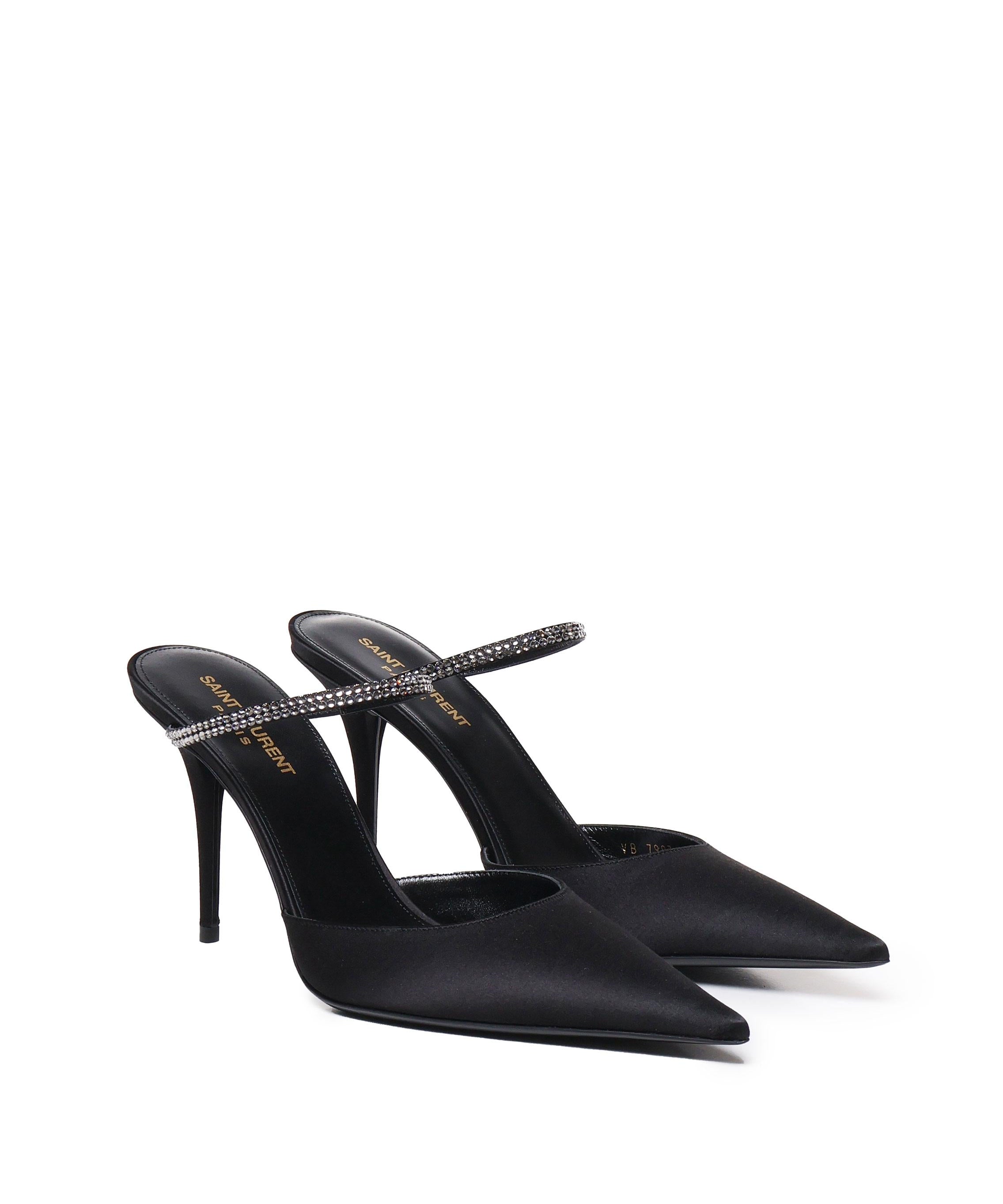Slingback Barbara in satin 799715 9QN0A1021 SAINT LAURENT 