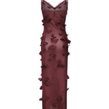 Abito Butterflies Techno con ricamo COPML166Y3015 RED COPERNI 