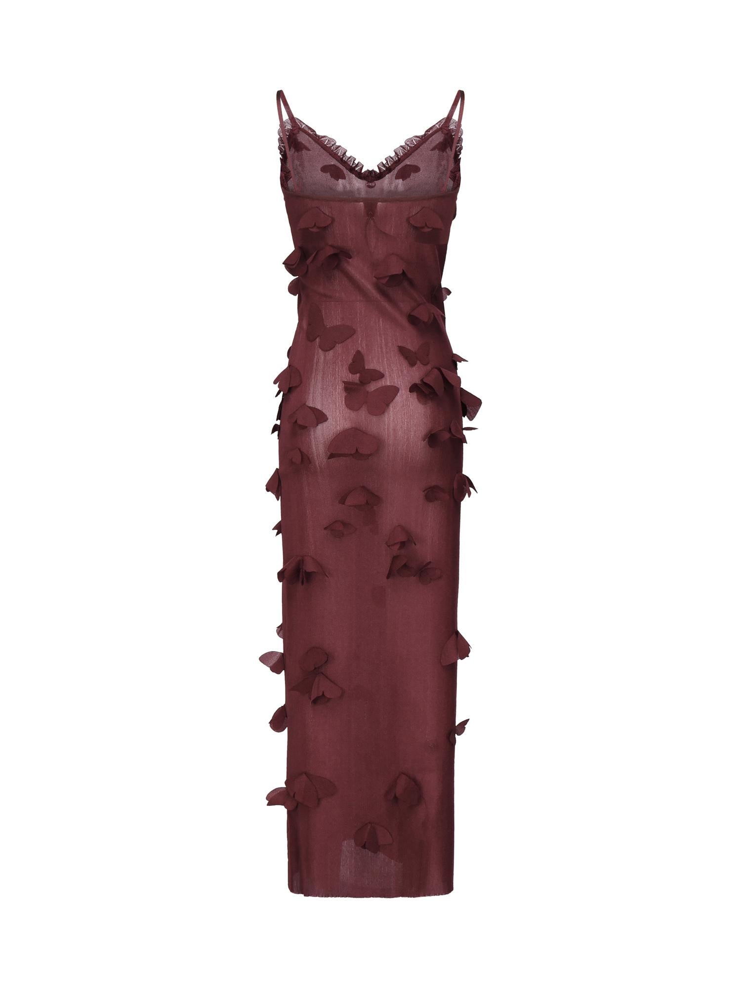 Abito Butterflies Techno con ricamo COPML166Y3015 RED COPERNI 