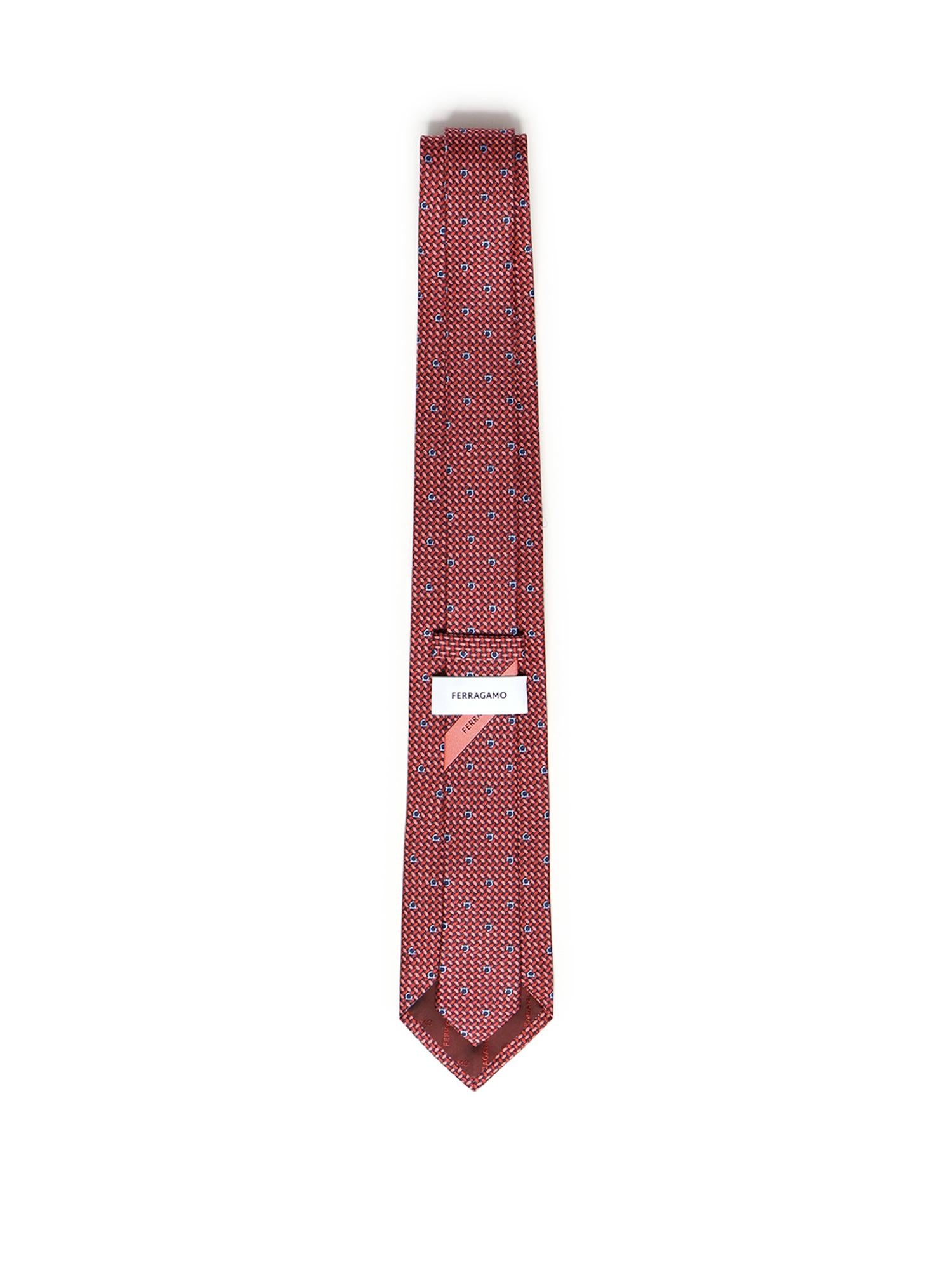 Cravatta in seta con stampa 350263 731645007 FERRAGAMO 