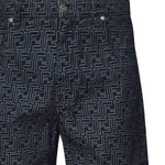 Pantaloncini in denim FF Jacquard FLP369 AUX4F0BUZ FENDI 