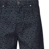 Pantaloncini in denim FF Jacquard FLP369 AUX4F0BUZ FENDI 
