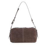 Borsa a spalla media Keeper Bag in suede 106676 A0F6M11O PINKO 