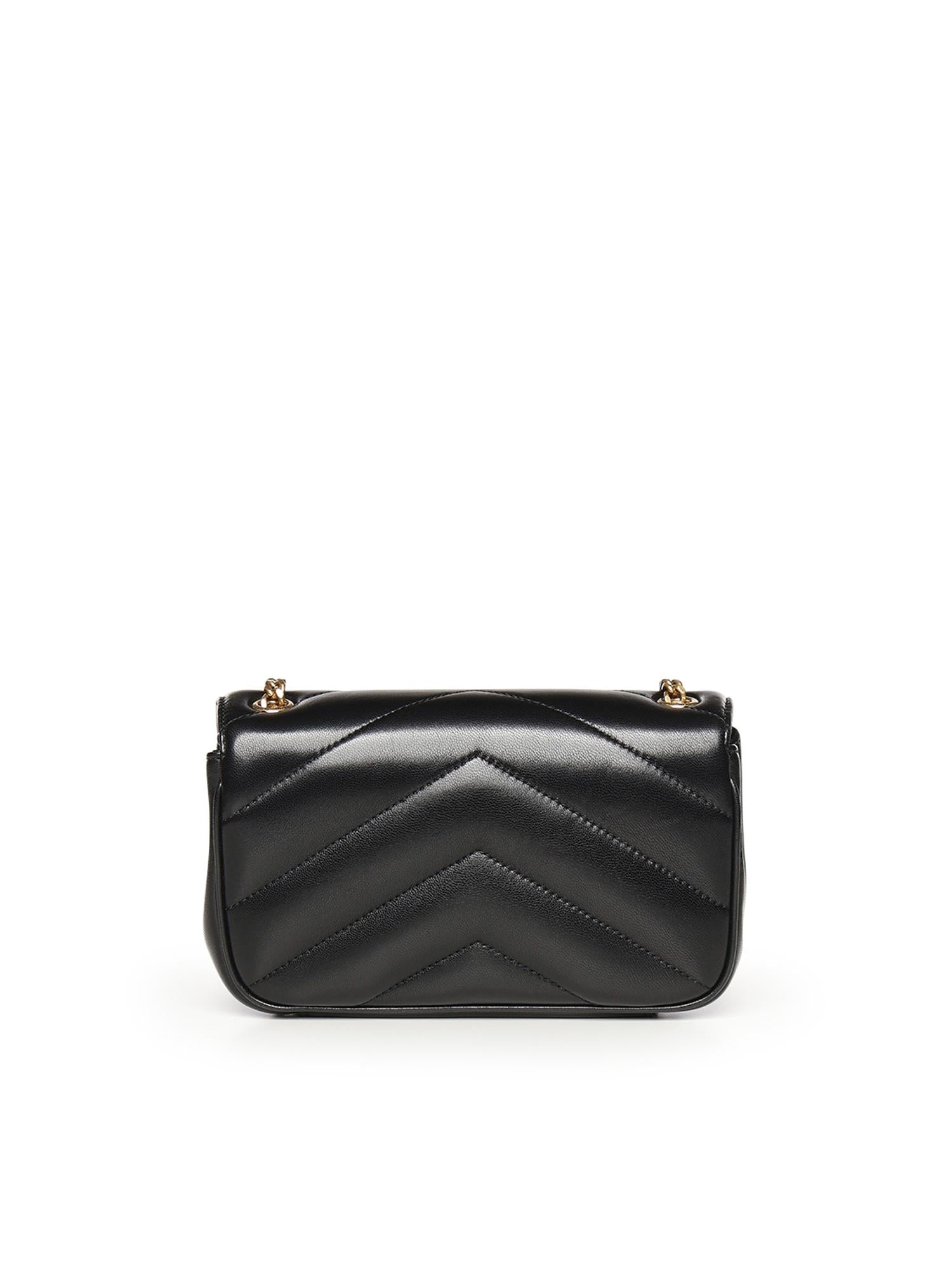 Borsa Loulou mini in pelle di agnello 821749 AAEAX1000 SAINT LAURENT 