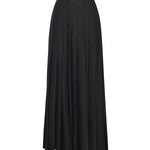 Gonna lunga plissettata in twill AW25107XSK B SELF-PORTRAIT 
