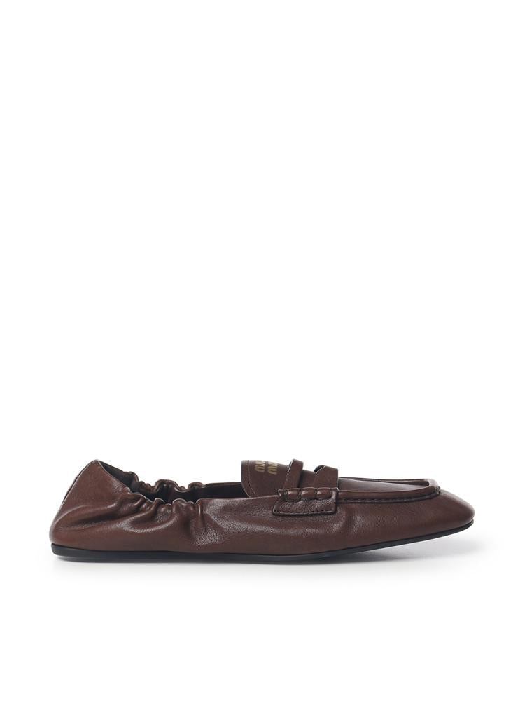 Mocassini Ruches in nappa 5D341E EFXF0NBL MIU MIU 