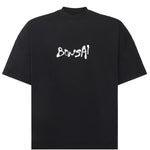 T-shirt in cotone con logo TS002002 BLK BONSAI 