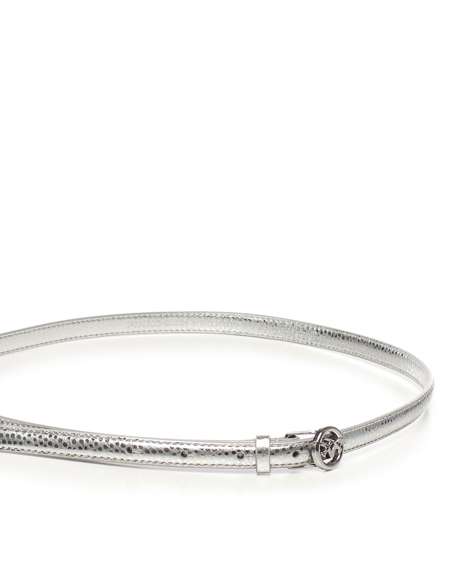 Cintura sottile in pelle bottalata laminata 105481 A2WDZZFN PINKO 