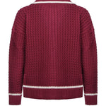 Giacca in maglia con zip KN014 RED BONSAI 