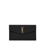 Pochette Uptown in pelle goffrata grain de poudre 565739 1GF0J1000 SAINT LAURENT 