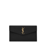 Pochette Uptown in pelle goffrata grain de poudre 565739 1GF0J1000 SAINT LAURENT 