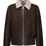 Giubbino con colletto shearling UJ971 PL0639UXXX737 DONDUP 