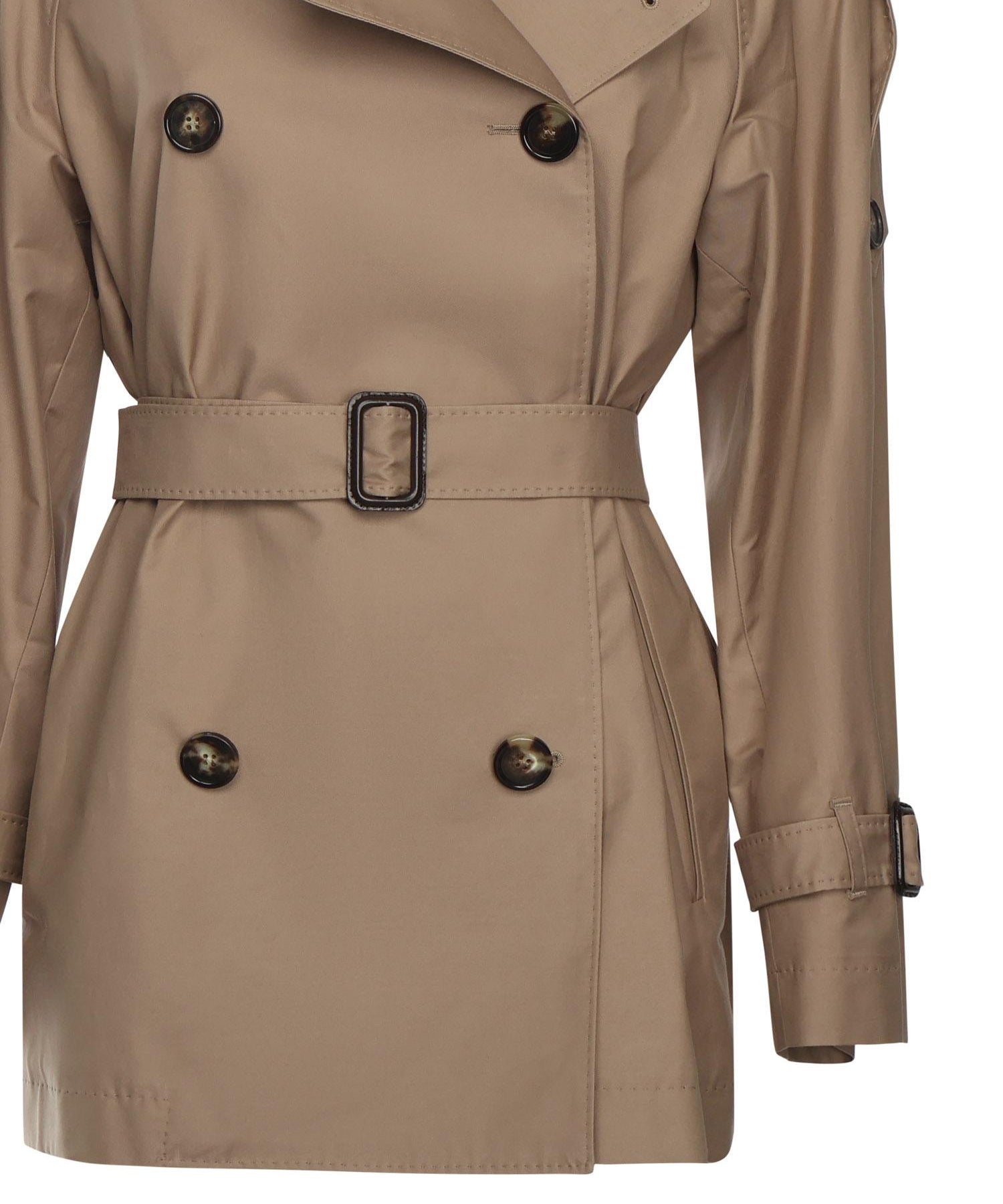 Trench corto doppiopetto in twill di cotone 2529026044600 001 MAX MARA THE CUBE 