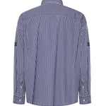 Camicia a righe in popeline di cotone con logo 857814 TTM348502 BALENCIAGA 