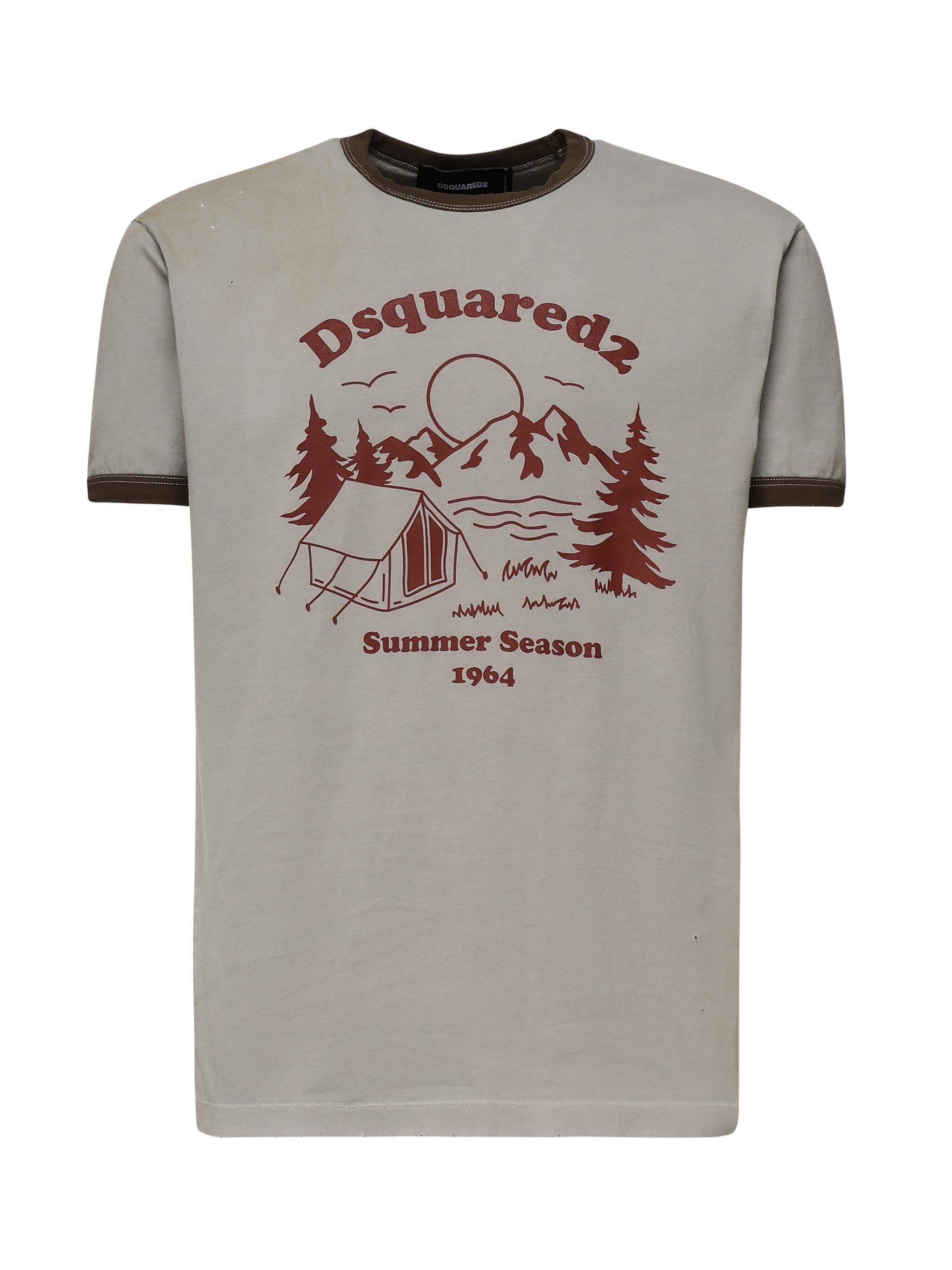T-shirt con stampa S74GD1390 D20035850 DSQUARED2 