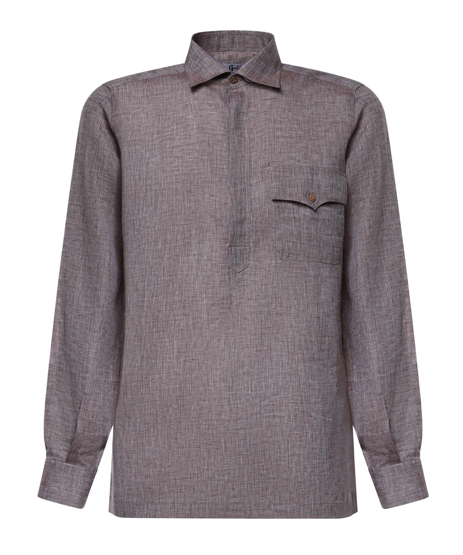 Camicia Rits in lino RITS KAKI GALIANO 