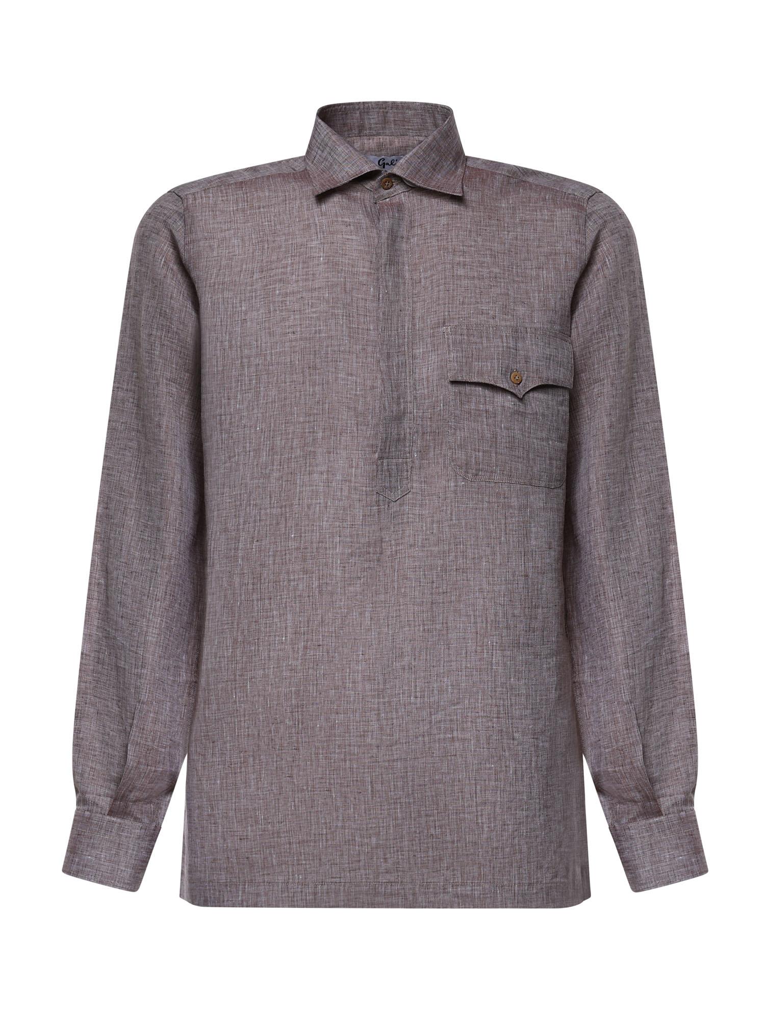 Camicia Rits in lino RITS KAKI GALIANO 