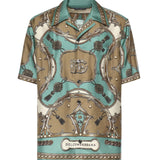 Camicia in twill di seta con stampa cargo G5JH9T HI12CHV5XH DOLCE & GABBANA 