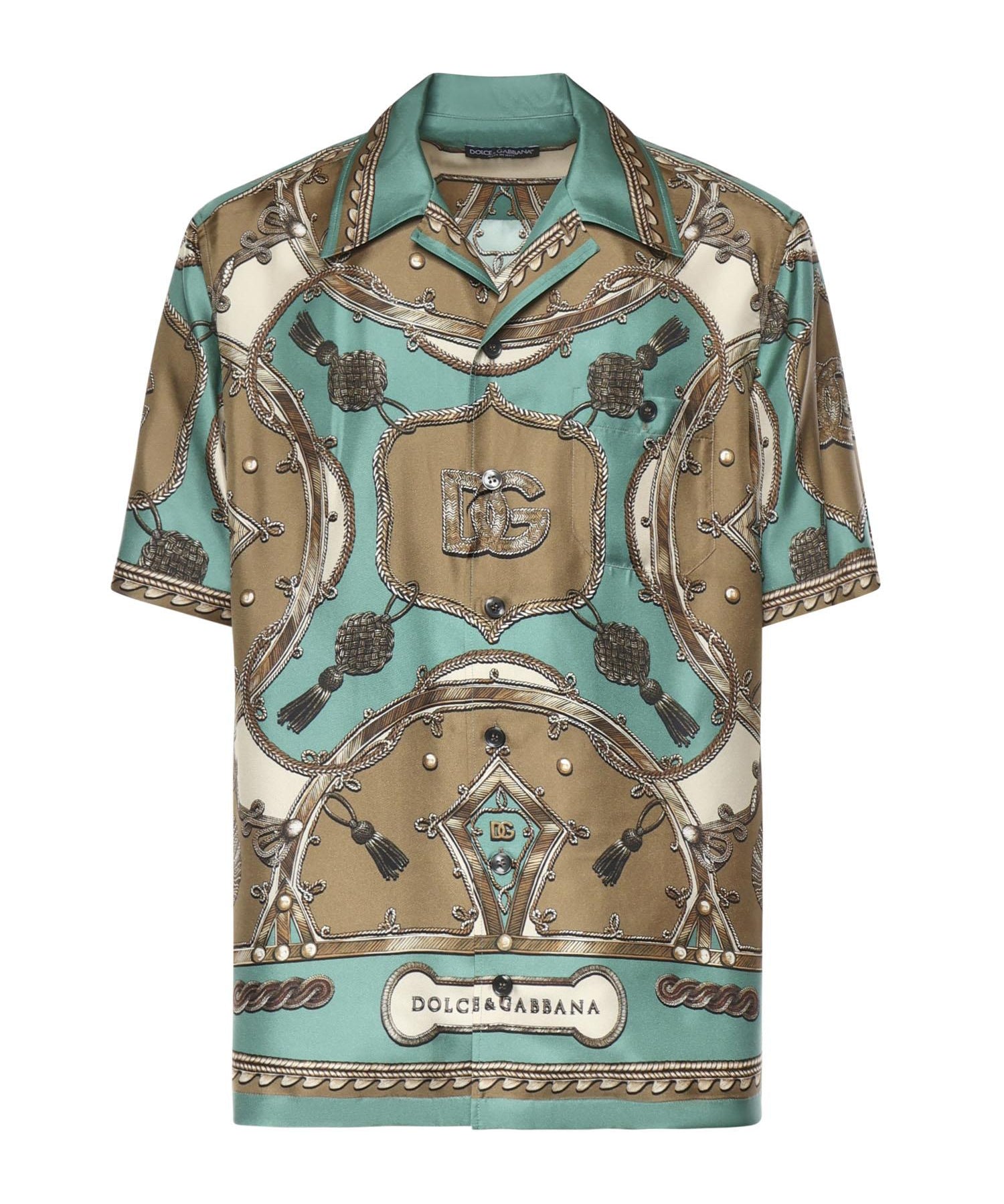 Camicia in twill di seta con stampa cargo G5JH9T HI12CHV5XH DOLCE & GABBANA 