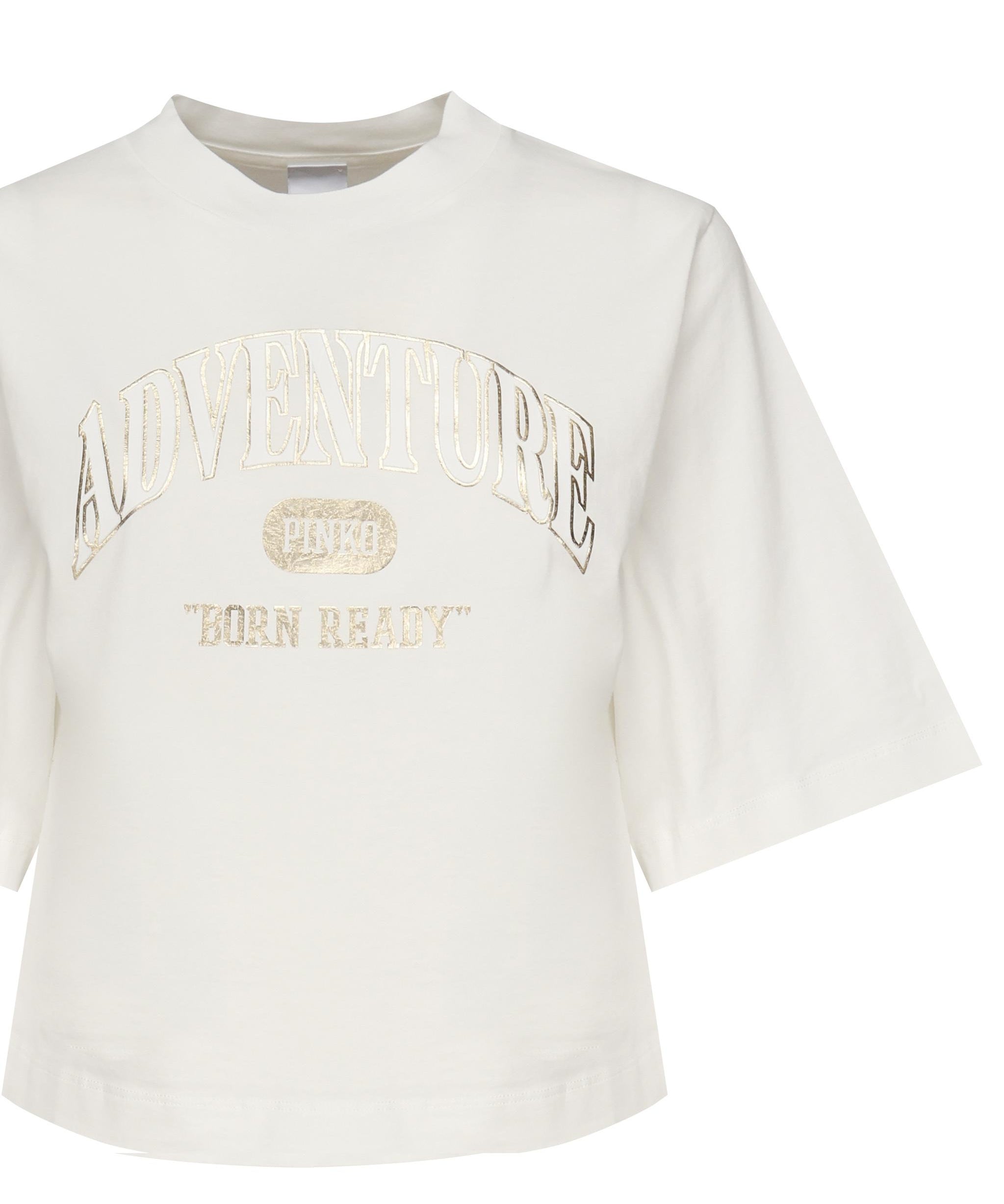 T-shirt crop con logo 104604 A2CSZ05 PINKO 