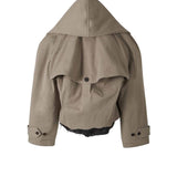 Trench con cappuccio rovesciato in twill di cotone 831516 TQP079966 BALENCIAGA 