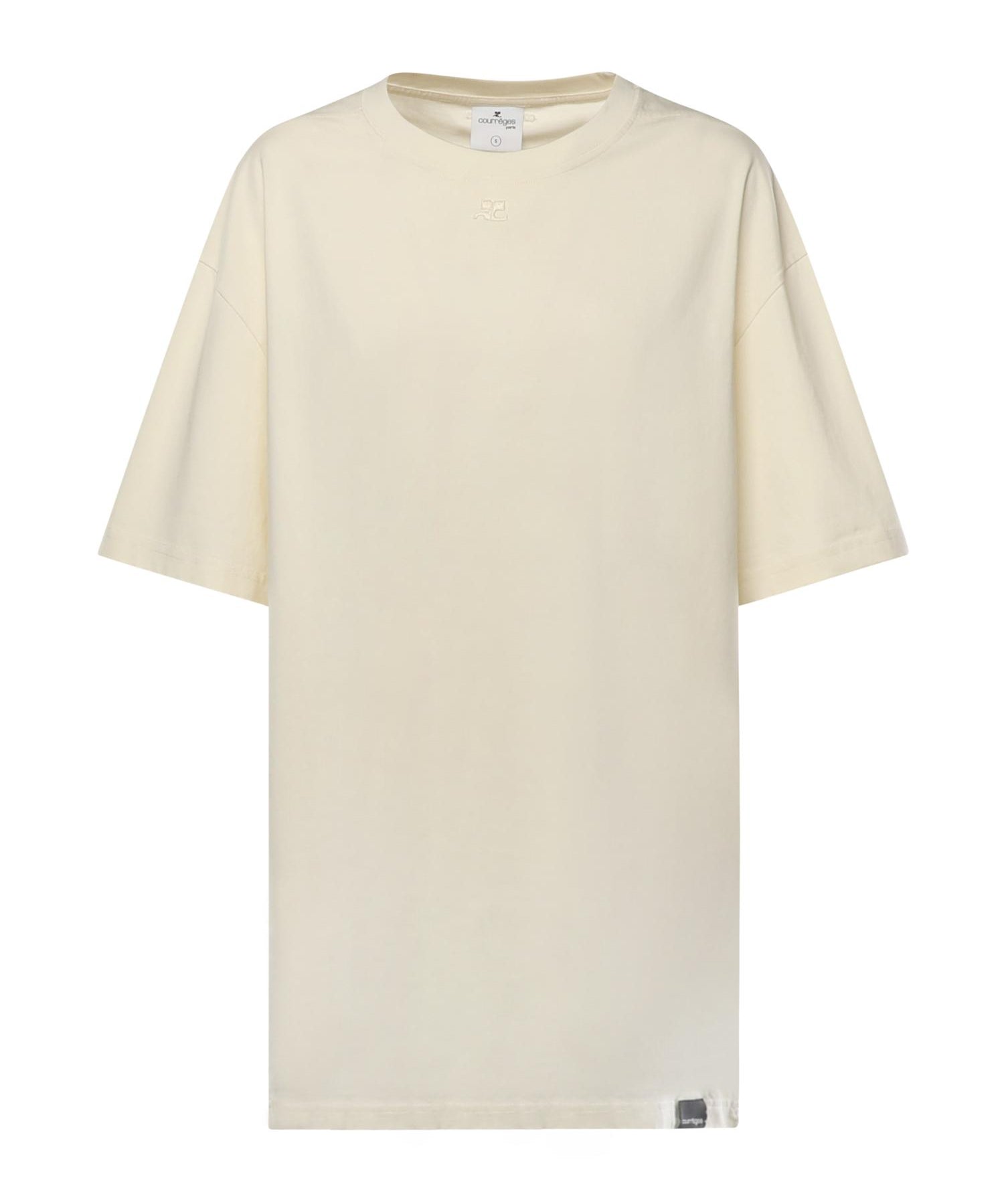 T-shirt in cotone con logo 126JTS237JS0233 0018 COURREGES 