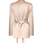 Giacca in satin con cintura 106589 A1Y5Q35 PINKO 