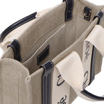 Tote bag piccola woody in lino CHC22AS397I26 91J CHLOÉ 