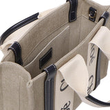 Tote bag piccola woody in lino CHC22AS397I26 91J CHLOÉ 