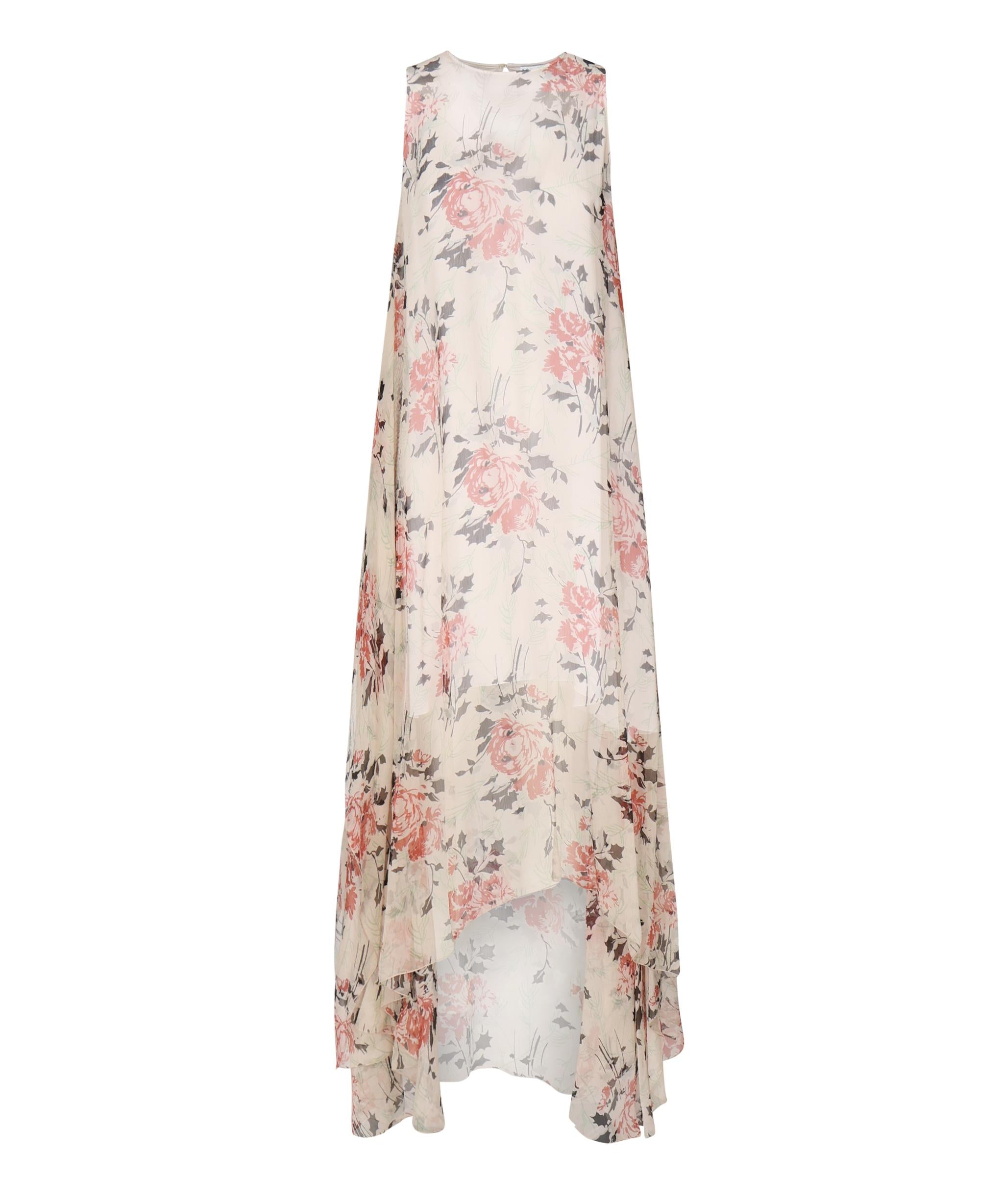 Abito lungo in seta con stampa floreale<BR/> S540Y09XRS 9990 LOEWE 