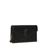 Pochette Envelope con catena Cassandre in pelle grain de poudre 857605 BOW011000 SAINT LAURENT 