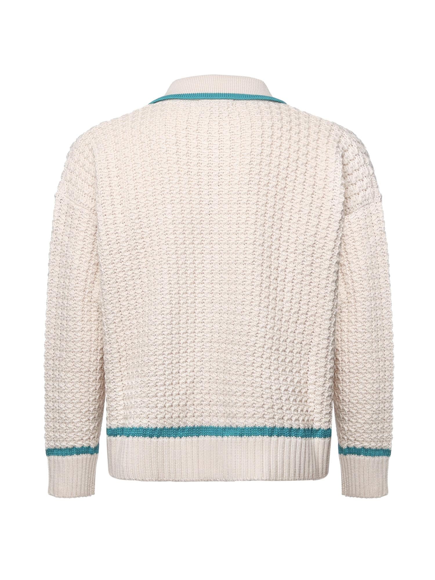 Giacca in maglia con zip KN014 BEI BONSAI 