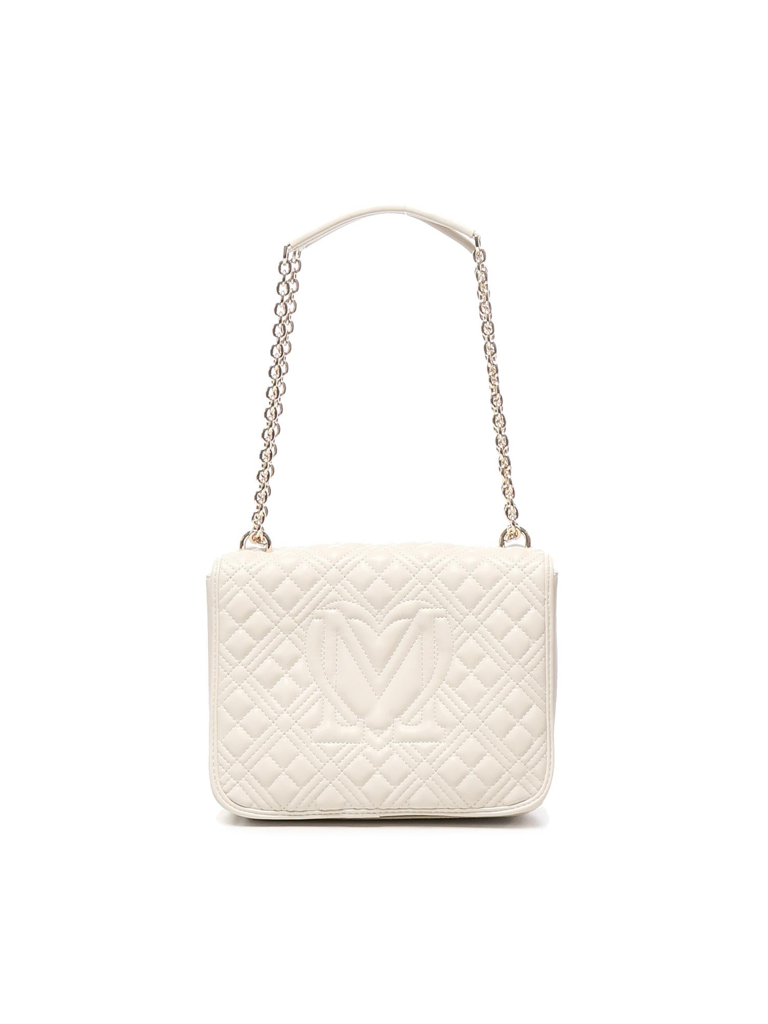 Borsa a spalla trapuntata con logo JC4000PP1LLA0 110 LOVE MOSCHINO 