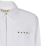 Camicia con zip in popeline di cotone CUMU0297P0 USCT88LOW01 MARNI 
