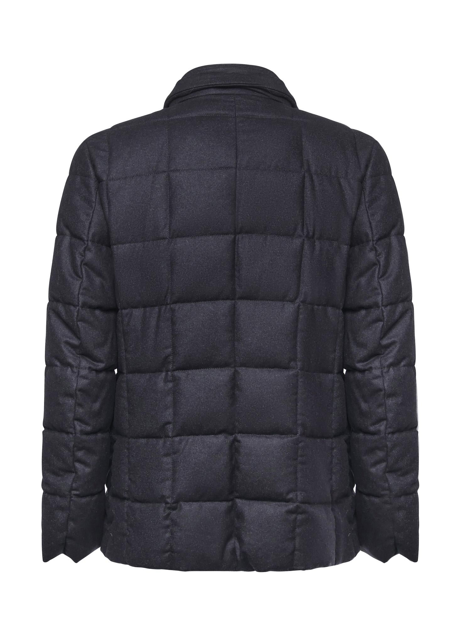 Piumino corto in flanella di lana cardata NAM45510210WGZ U604 FAY 