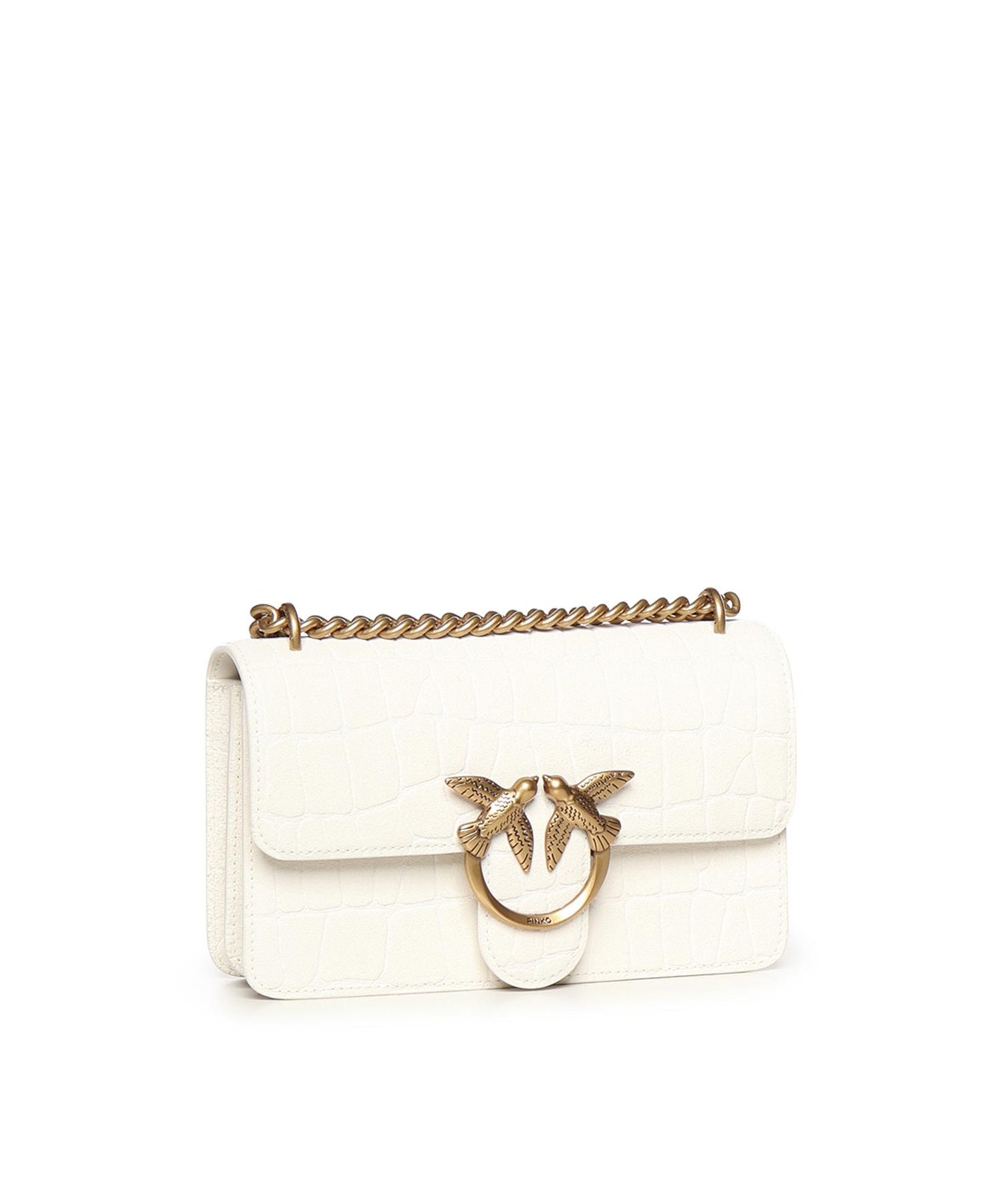 Borsa a tracolla Mini Love Bag One in pelle stampa coccodrillo 100074 A2YWZ15Q PINKO 