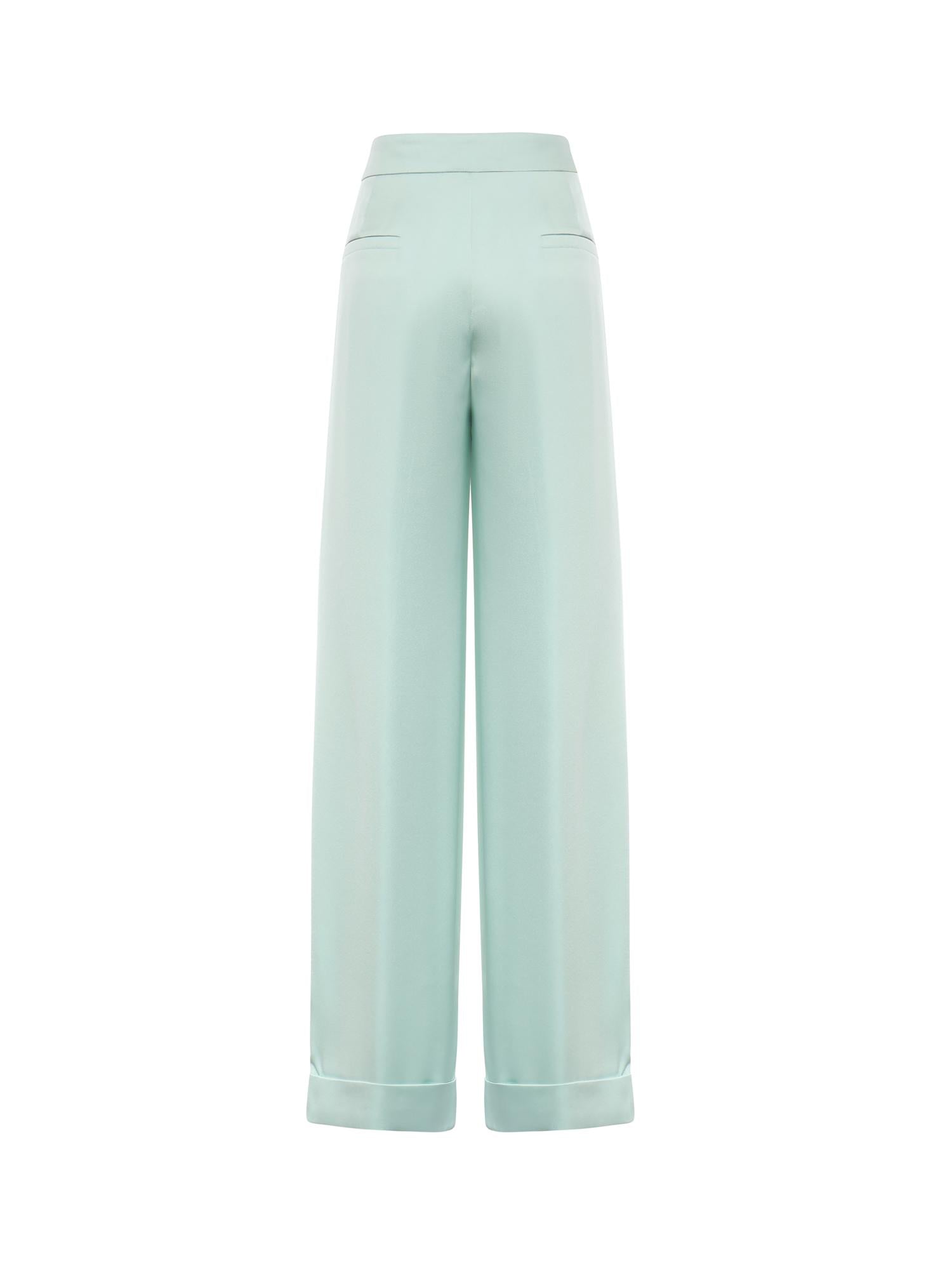 Pantaloni in envers satin 80AAA123 N0707189 GENNY 