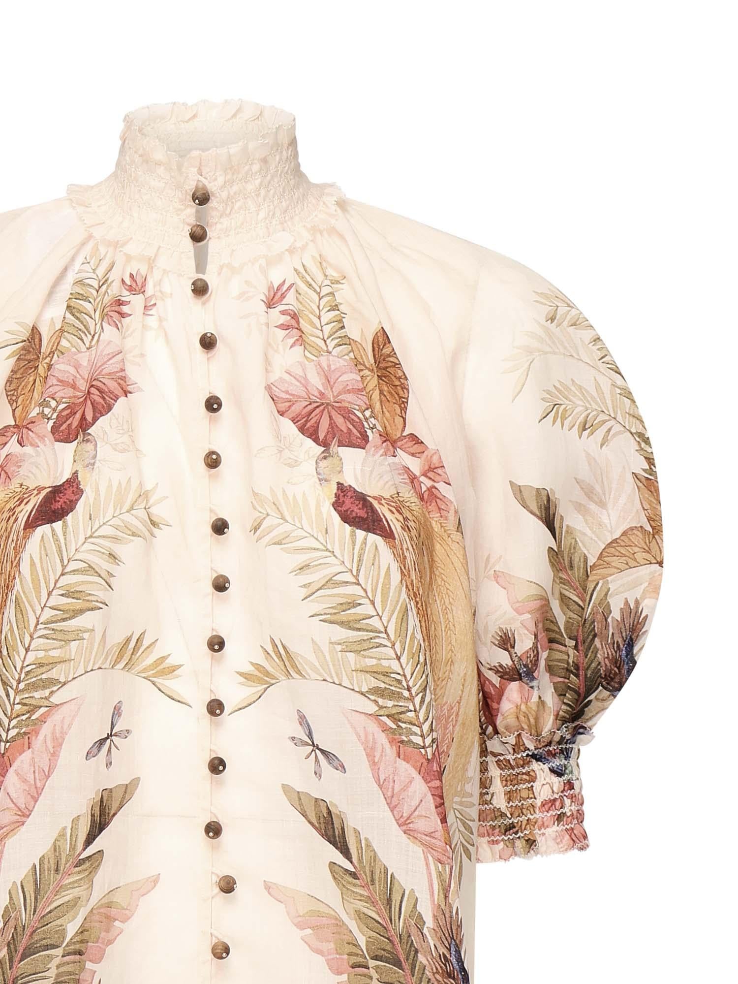 Camicia Ascension in ramié 4556TSS253 CRMPLMFLO ZIMMERMANN 