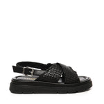 Sandalo flat Thea Tress A55379 NERO CARMENS 