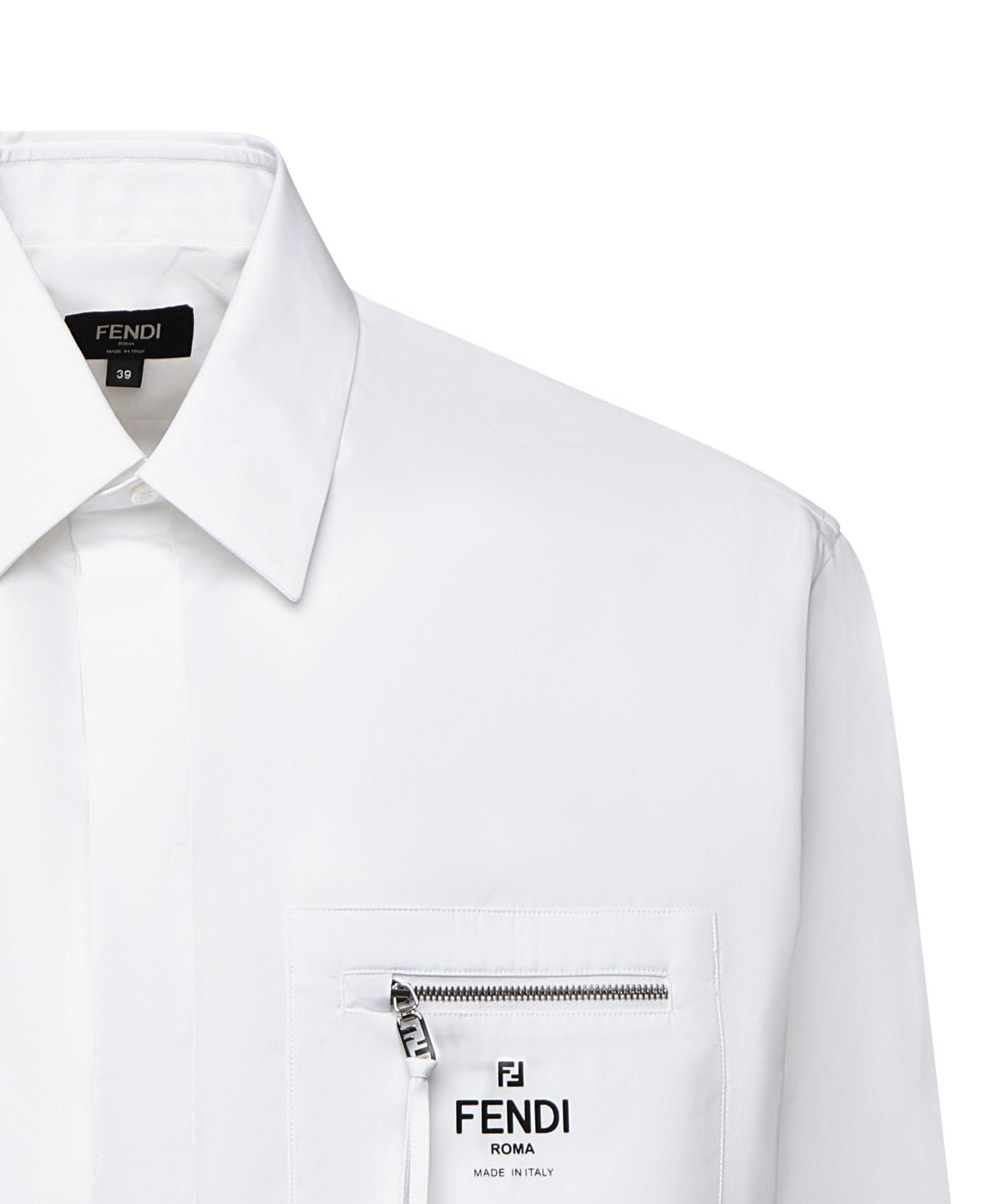 Camicia in cotone con logo FS1098 AN08F0QA0 FENDI 