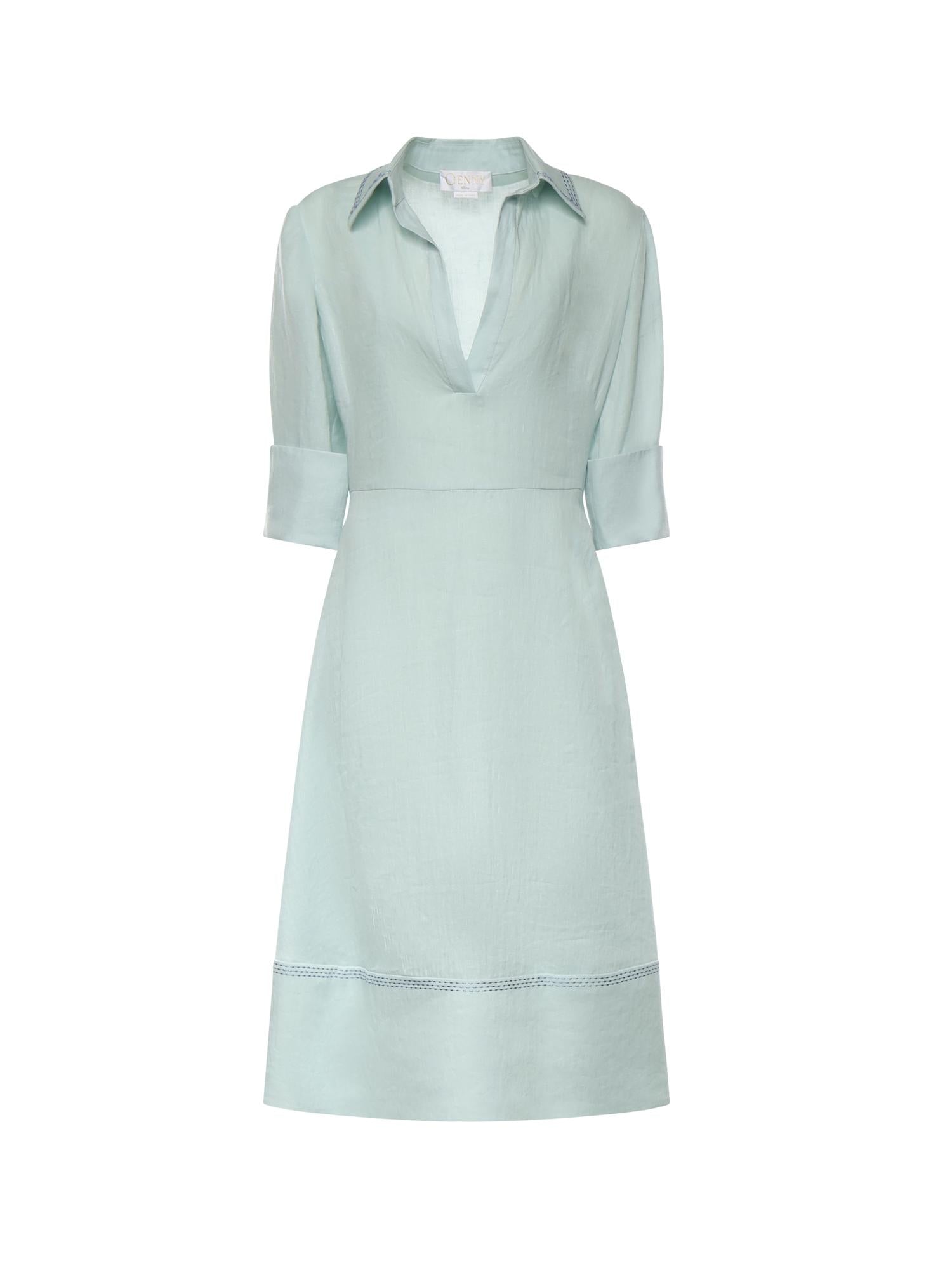 Abito midi in lino 80AAO42E N0750189 GENNY 