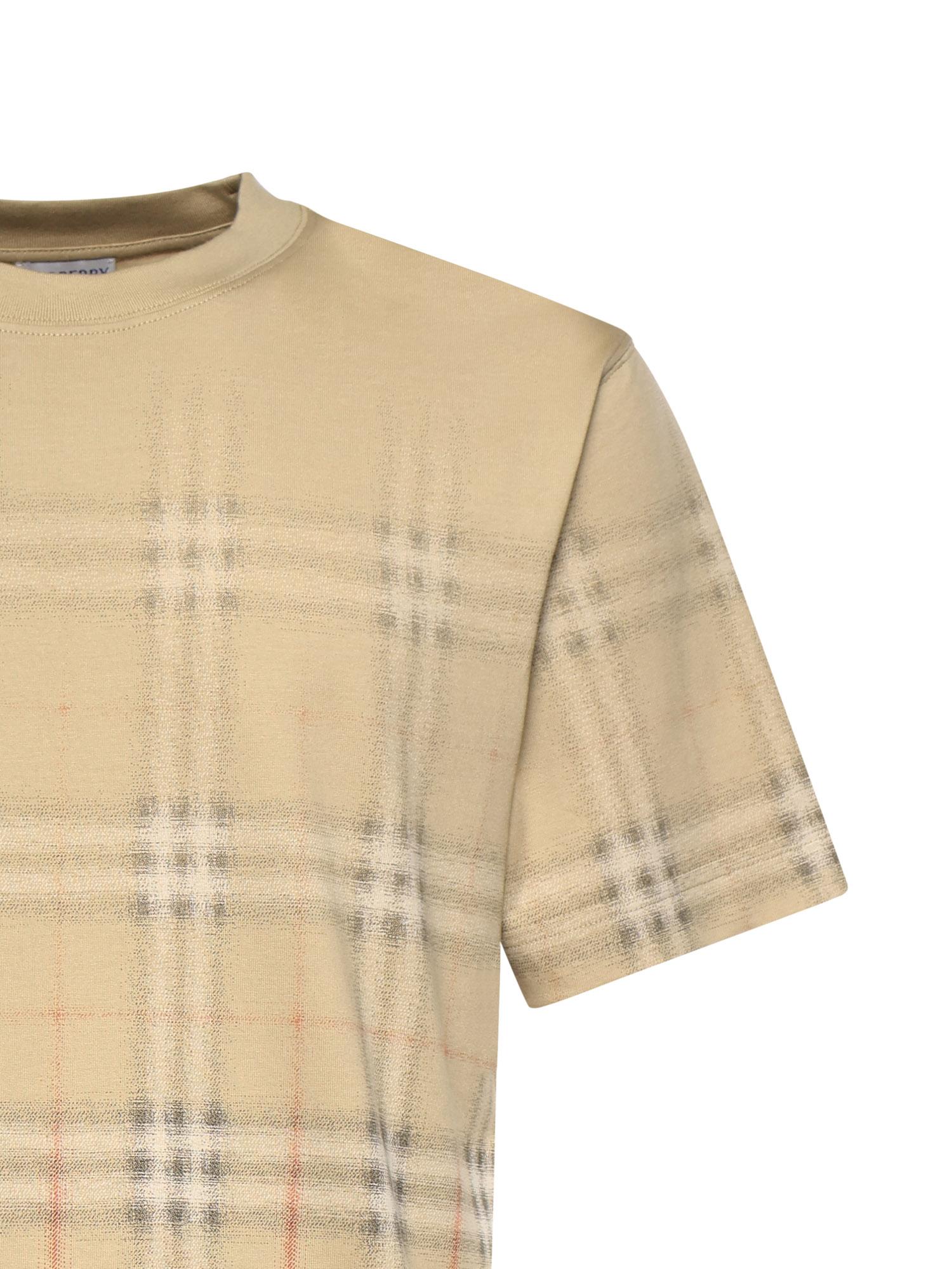 T-shirt in cotone Check sfumato 8119022 B9368 BURBERRY 