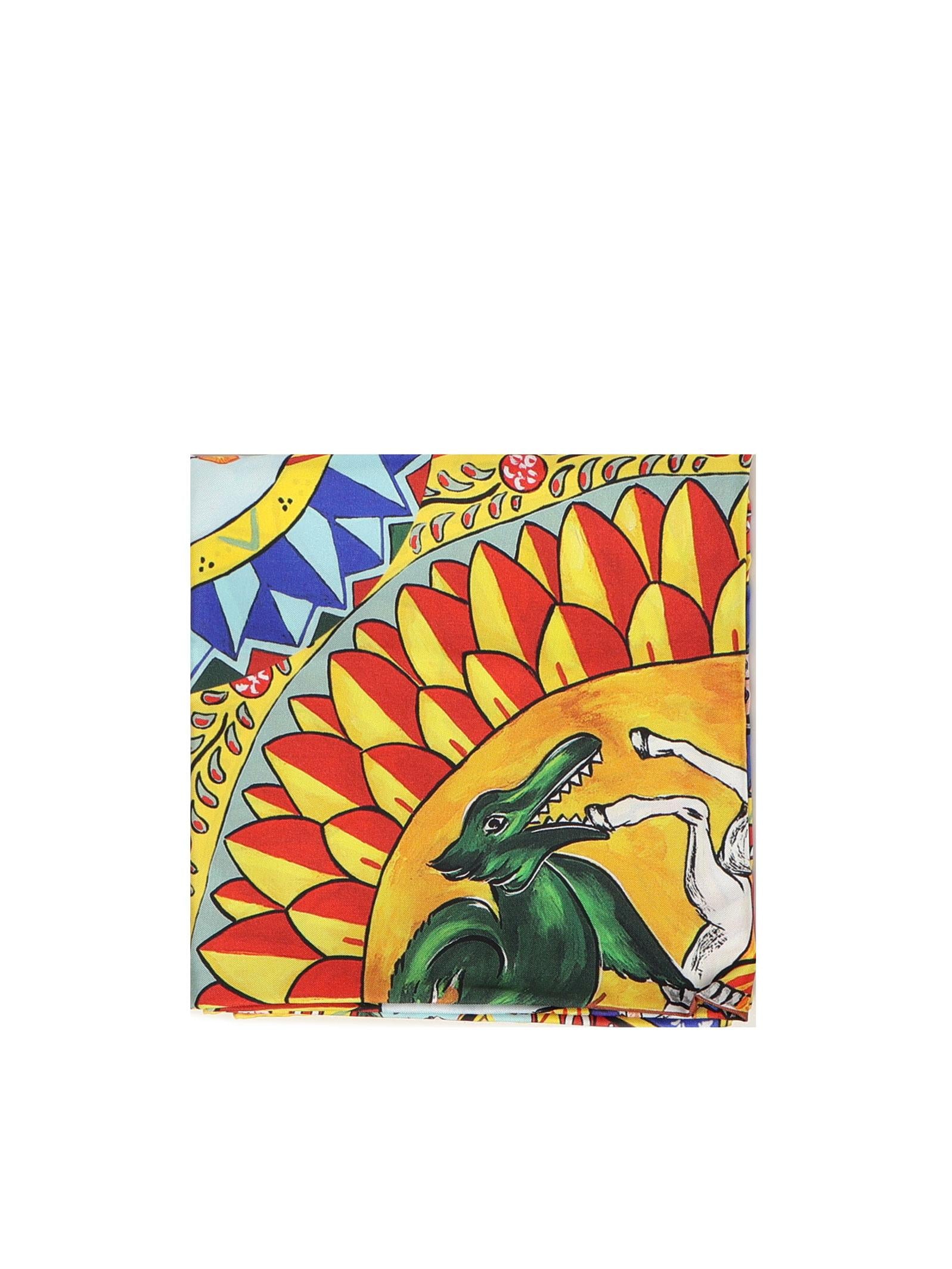 Foulard con stampa Carretto FN086R FI1T4HH98D DOLCE & GABBANA 