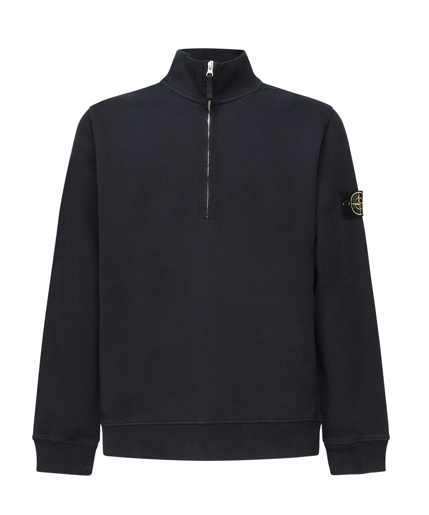 Felpa con zip e intarsi a costine K2S156100068 S0A20V0020 STONE ISLAND 