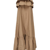 Abito arricciato in serge di cotone 818380 YZ9AN2560 SAINT LAURENT 