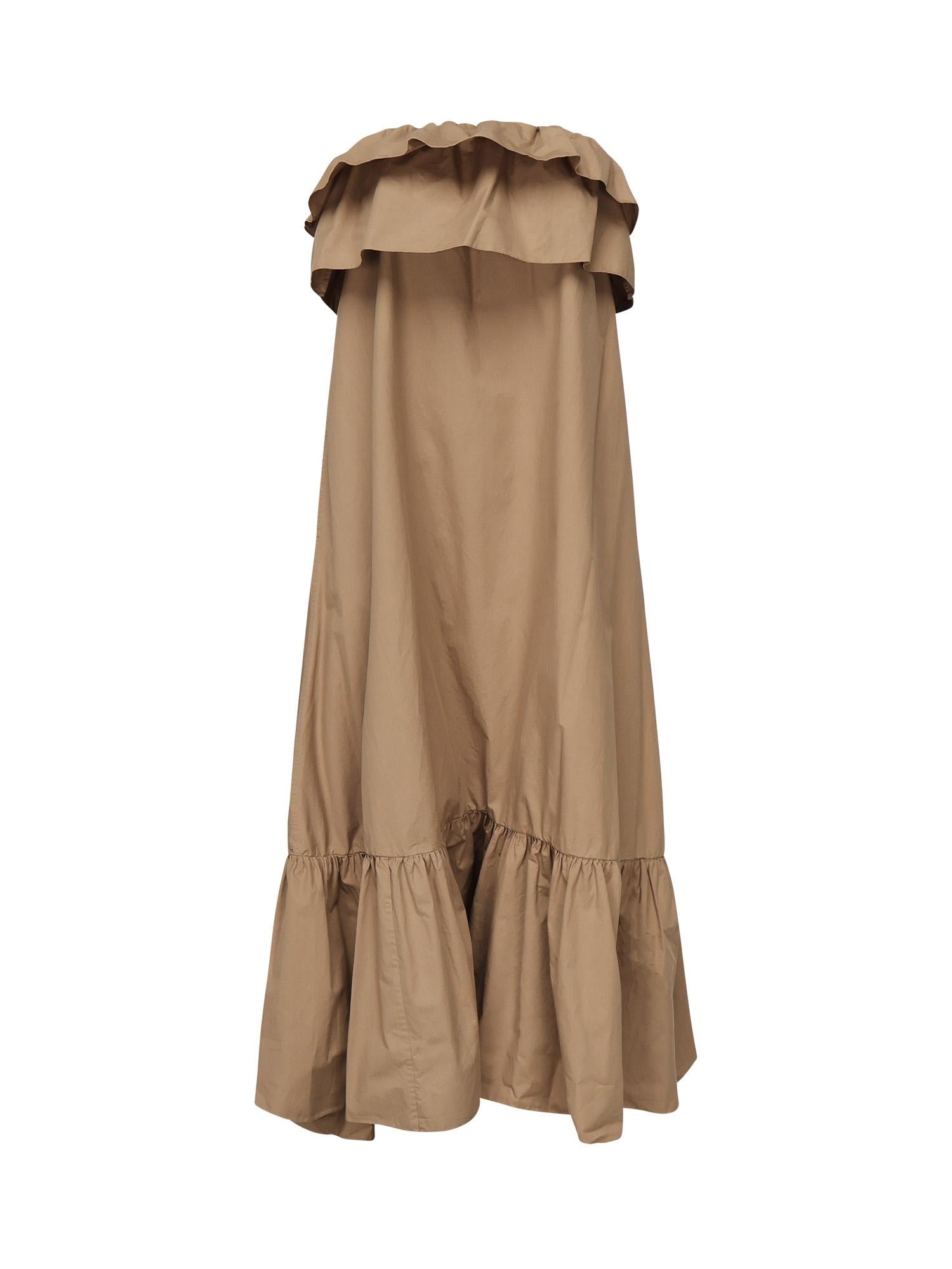 Abito arricciato in serge di cotone 818380 YZ9AN2560 SAINT LAURENT 