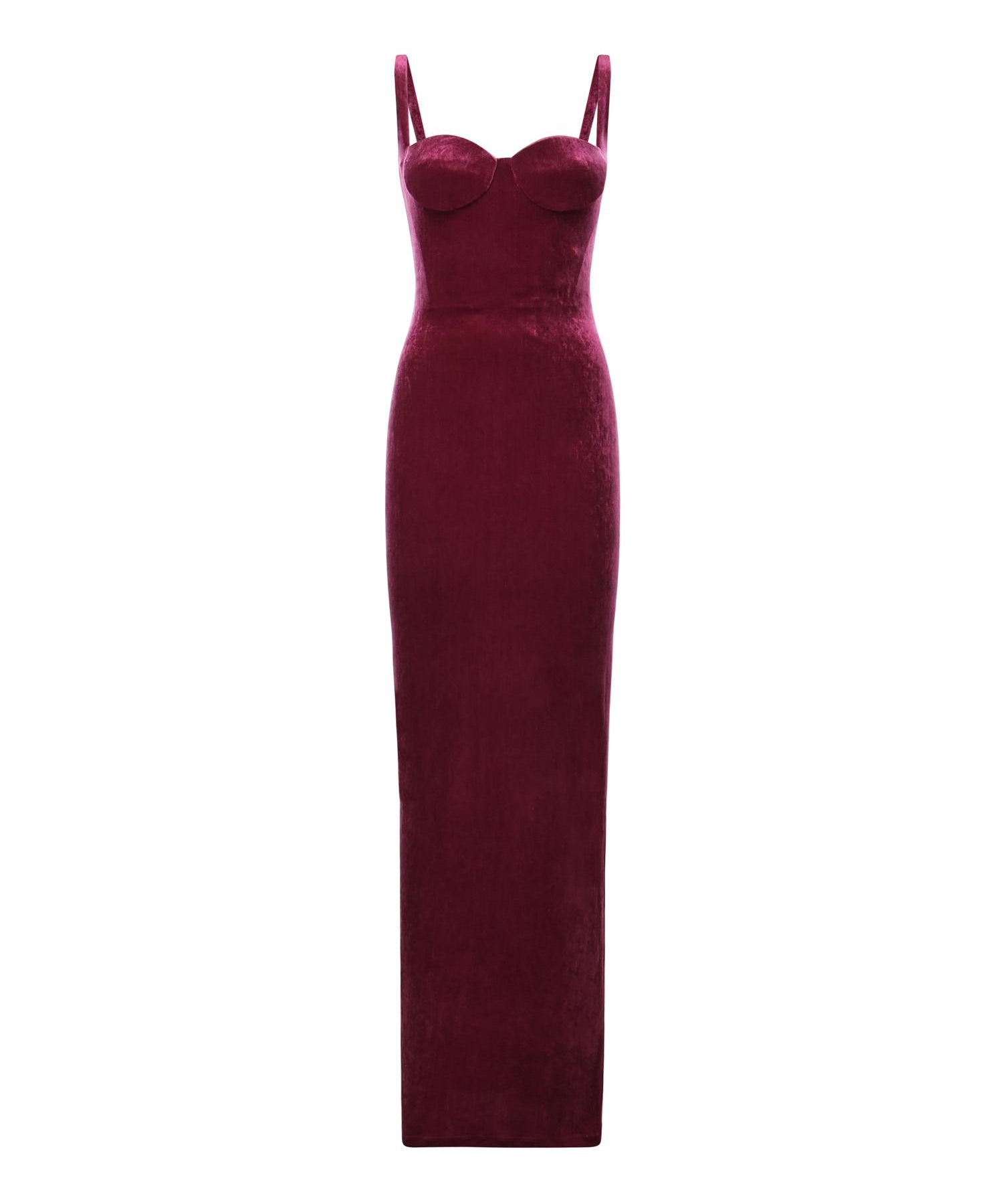 Abito bustier in jersey di velluto 794452 TKQ225061 BALENCIAGA 