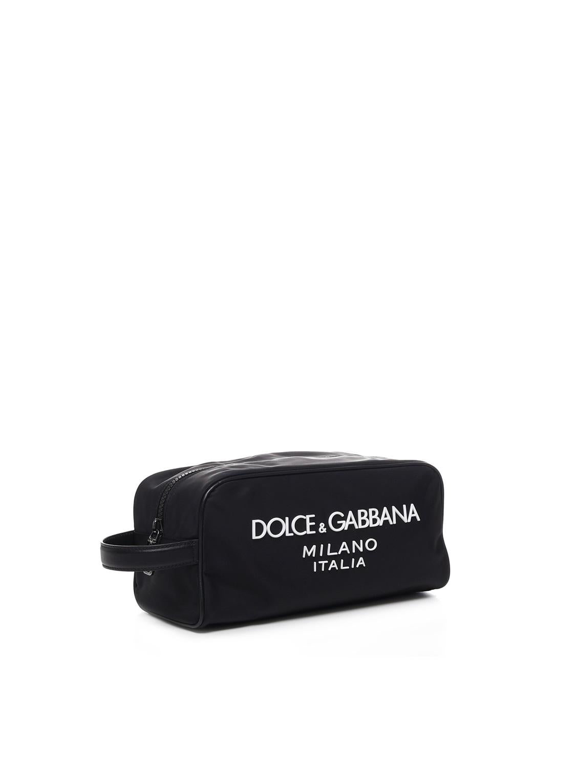 Necessaire in nylon con logo gommato BT0989 AG1828B956 DOLCE & GABBANA 