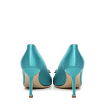 Décolleté Hangisi con fibbia gioiello in raso 9XX0663 4444 MANOLO BLAHNIK 