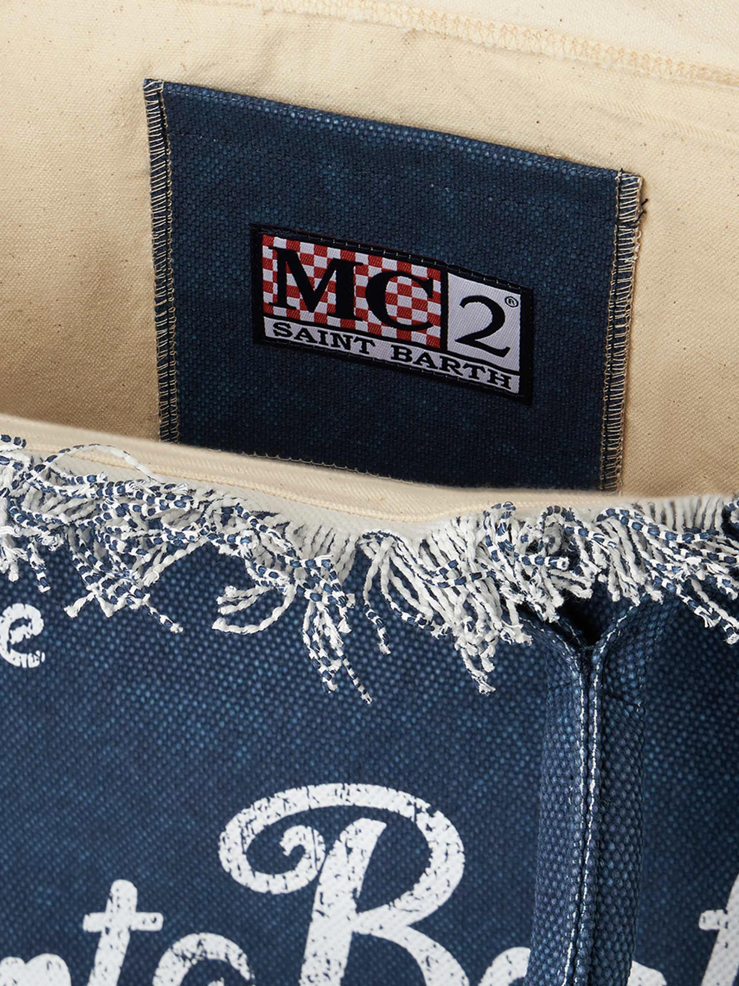 Borsa a mano Vanity in canvas di cotone VAMI001 03274H MC2 SAINT BARTH 
